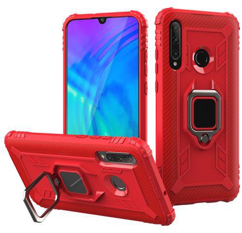 For Huawei Enjoy 9S Carbon Fiber Protective Case(Red)