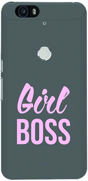Stylizedd Google Nexus 6P Slim Snap Case Cover Matte Finish - Girl Boss (Grey)