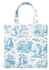 HARRODS Small Toile Shopper Bag Colour: BLUE Recycled Cotton Size: H25.5cm x W25.5cm x D11.5cm