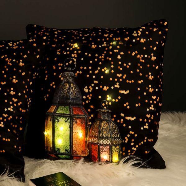 Lighting throw pillows - Lanterns and stars