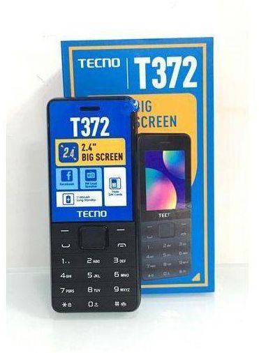 Tecno T372 Phone, 2.4" - 1150mAh - FM Radio - Triple SIM - Black