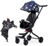 Lightweight Baby Walking Gadget, Foldable Baby Walking Car Two-Way Stroller (V13 Black)