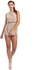 MISSGUIDED P9661522 Solid Playsuit for Women, Camel