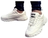 Fashion Leather Logo Printed Tongue With Pull Tab Lace Up Sneakers For Men - White