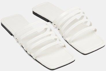 Casual PU Flat Sandals White