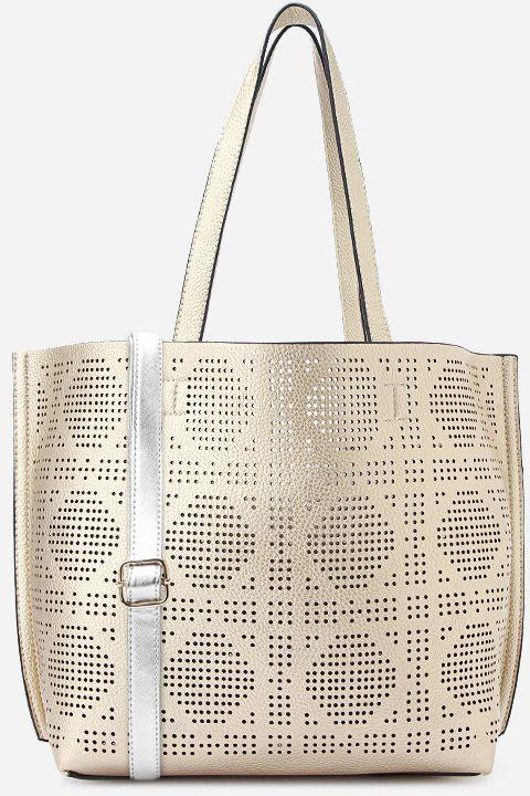 Spring Front Cut Outs Bag - Gold