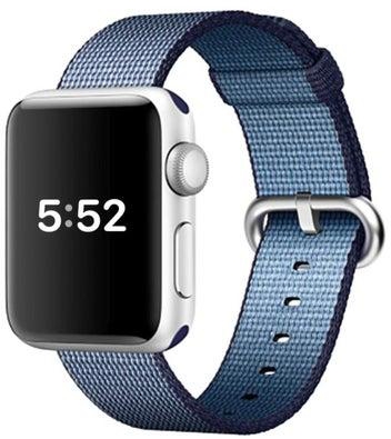 Woven Nylon Replacement Strap Band For Apple Watch 38 mm Blue