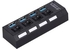 4-Port USB 3.0 HUB with Switch For PC Black