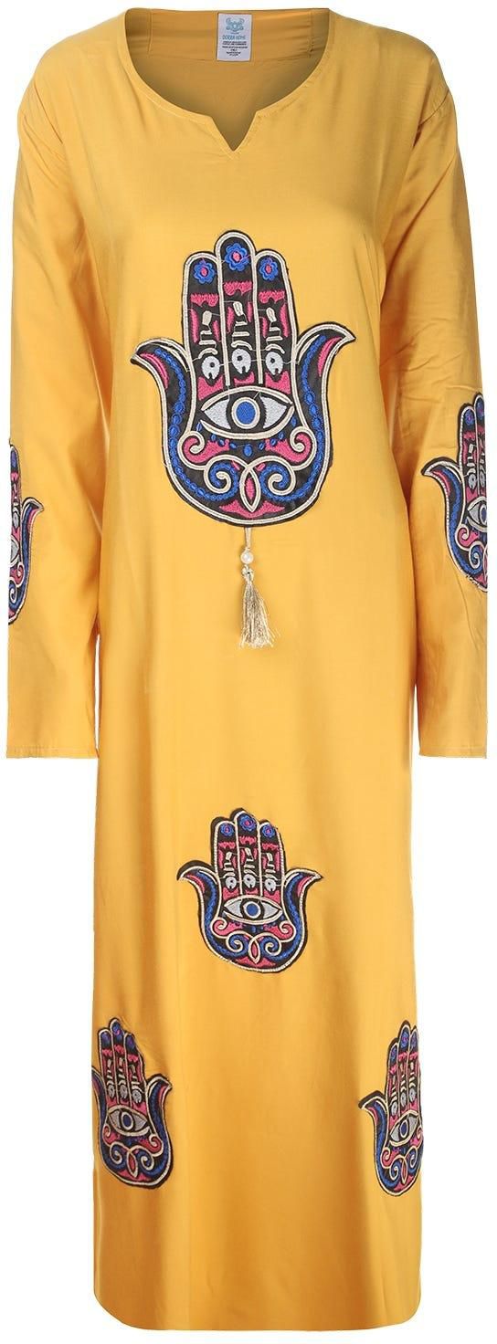 Get Dorra Home Jalabiya Viscose For Women, XL - Multicolor with best offers | Raneen.com
