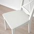 INGATORP / INGOLF Table and 4 chairs - white/white 110/155 cm