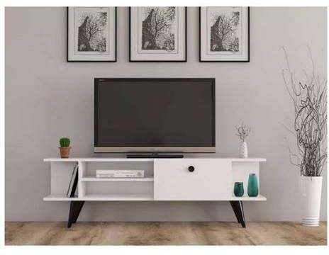 TV unit, 150 cm, Black/white - B7