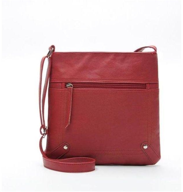 Fantastic Flower Women's Fashion Faux Leather Handbag Satchel Cross Body Bag -Red
