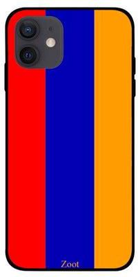 Armenian Flag Printed Skin Case Cover -for Apple iPhone 12 mini Red/Blue/Orange أحمر/ أزرق/ برتقالي