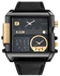 Leather Analog & Digital Watch 8145 - 48 mm - Black