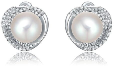 Roxi Studded Pearl Earrings - Silver