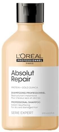 L'Oréal Professionnel | Shampoo, With Protein And Gold Quinoa for Dry And Damaged Hair, Serie Expert Absolut Repair, 300 ml