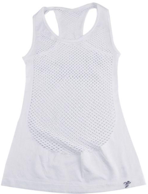 Generic Sportwear Tank Top Elastic Sleeveless Vest Sexy Mesh Women Brand Tops Shirt White