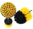 6-Piece Multifunctional Power Scrubber Drill Brush Set Yellow/Black 15x15x1cm