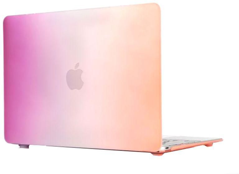 Rainbow Printed Hard Case Cover For Apple MacBook Pro 15/15.4-Inch Beige/Pink