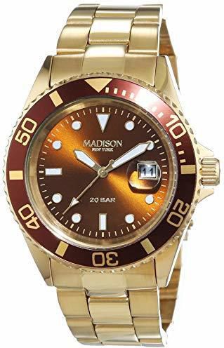 Madison NY - William Ladies Brown Dial Stainless Steel Watch