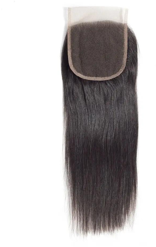 4x4" Lace Closure Straight  Brazilian Virgin Hair Human Hair Lace Closures For  Wigs