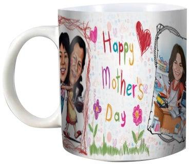 Mother's Day Printed Coffee Mug White/Red/Green Standard