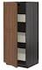 METOD / MAXIMERA High cabinet with drawers, black/Nickebo matt anthracite, 60x60x140 cm - IKEA