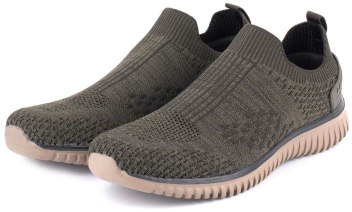 LARRIE Men Casual Slip On Sneakers - Size 41 (Olive)