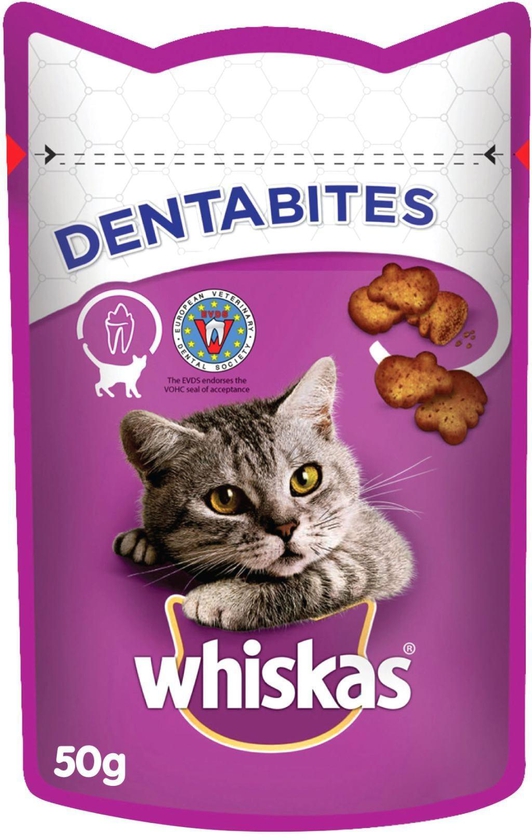 Whiskas Chicken Dentabites Treats 50g