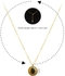 Aiwanto Necklace Neck Chain With Round Pendant Elegant Gold Necklace Gift Womens Girls Necklace