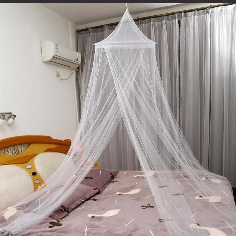 Mosquito Net Single Door Foldable Simple Ceiling Lace Children's Bed Curtain Floor Court Bedding Hanging Dome Mosquito Net