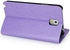 Generic New Arrival Silk Grain PU Leather And Plastic Stand Case For Samsung Galaxy Note 3 N9000 / N9002 / N9008 - Purple