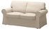 EKTORP Two-seat sofa, Nordvalla dark beige