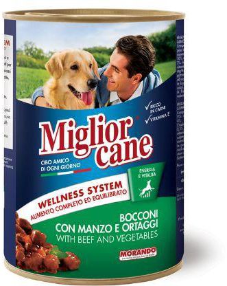 Migliorcane Adult Dog Food chunks with Beef and Vegetable 405g