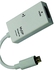 Golden Micro USB Male To HDMI Female Adapter - White