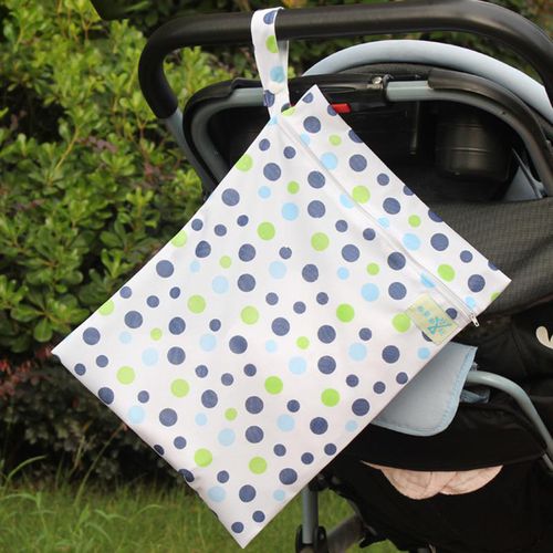 Single-Layer Zipper Baby Stroller Waterproof Diaper Hanging Bag