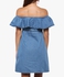 Blue Bardot Denim Dress
