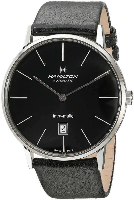 Hamilton Black Leather Black Dial for men H38755731