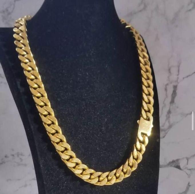Gold Best Super Rugged & Equisite Full Plated Gold Cuban 2 In 1 Solid Miami Neck Chain