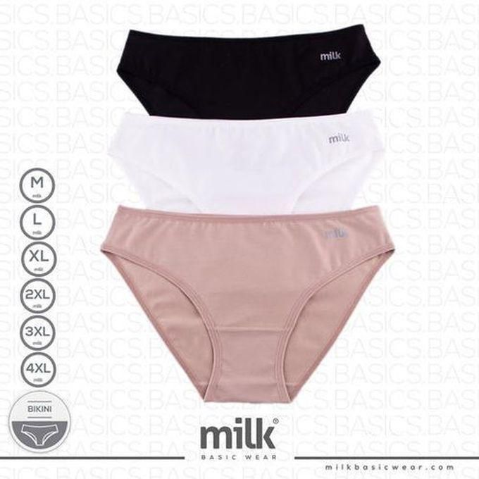 Milk Basics Set Of 3 Bikini Underwear Plain Colors