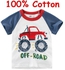 Kids T-shirt With With Car Image Print-Size 130