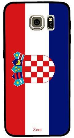 Thermoplastic Polyurethane Protective Case Cover For Samsung Galaxy S6 Croatia Flag