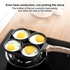 Pancake Pan, 18cm Egg Frying Pan Aluminum Alloy Egg Cooker Pan 4 Hole Harmless with Handle for Electric Stove for Kitchen for Induction Cooker