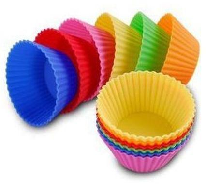 Silicone Cup Cake Molds - 12 Pcs