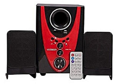 Vitron V027 2.1Channel Bluetooth Multimedia Speaker System - Black & Red
