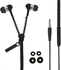 Headset 3.5mm Jack In-ear Zip Zipper Stereo Handsfree Headphone Earphone Earbud Black