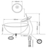 San George Design Glass Wash Basin With Waterfall Mixer + A Pop Up And Drain BBWMB 1034