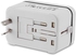 FSGS White Multipurpose Travel Adapter International Plug Dual USB Charging Port Universal AC Socket 77565