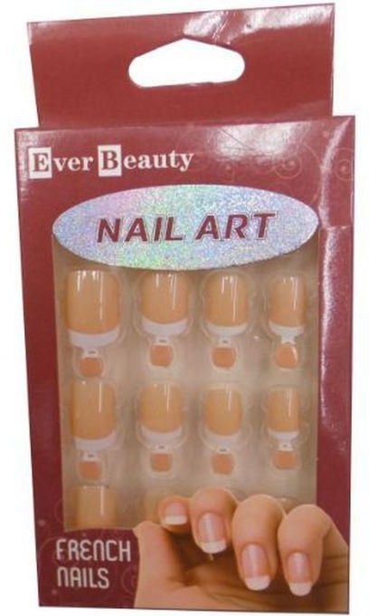 Ever Beauty Press On Gel French Nail – Beige Color -12 Nails
