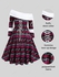 Plus Size Christmas Fluffy Folded Cinched Skew Collar Lace-up Jacquard Knit Dress - L | Us 12